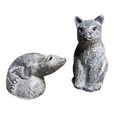 Vtg Pr Wolf Originals Figurines Sculptures Husky Dog Seal  Carved Soapstone  picture