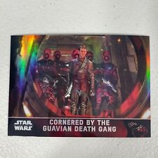 2016 Topps Chrome Star Wars Force Awakens CORNERED BY GUAVIAN GANG #43 Refractor picture