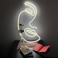 Neon Signs LED Neon Lights Ins Style Art Wall Decorative Lights Minimalist Face picture