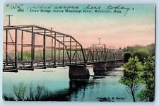 Monticello Minnesota Postcard Draw Bridge Across Mississippi River 1913 Vintage picture