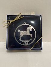 Vintage FAO Schwarz Rocking Horse Ornament Boxed Gift Christmas Tree picture
