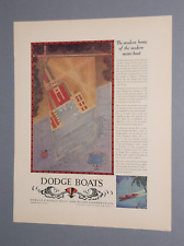 1930 DODGE BOATS AD W/ DODGE BOAT FACTORY + 236' NAKHODA PUSEY & JONES YACHT picture