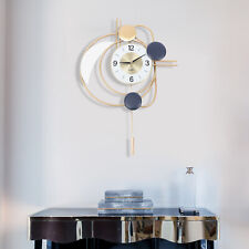 Modern Inspired Wall Clock Nordic Metal Hanging Clocks 3D Mute Design Art Decor picture