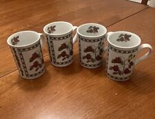 DESIGNPAK MUGS Set if 4 WITH RASPBERY DESIGN Beautiful With Design On Inside picture