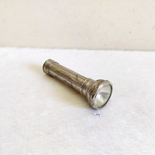 Vintage Eveready Silver Tin Flashlight Torch Original Decorative L24 picture