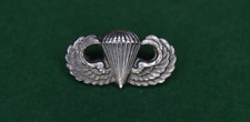 Rare Authentic WWII U.S. Army USMC Miniature Jump Wings STERLING Silver Badge picture