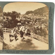 Shimla India Mountain Resort Stereoview c1902 Himalayas Mountain Road Card A2450 picture