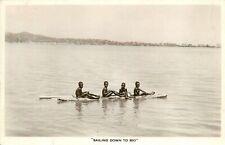 Postcard RPPC 1930s Rio Brazil  four Children canoe FR24-316 picture