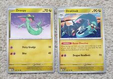 Dreepy 128/167 & Drakloak 129/167 Pokemon Card Twilight Masquerade 2024 Playset picture