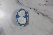 🎆RARE Hallmark PIN Cameo Vintage WOMAN FRENCH 1850 Fashion Plate '90s Brooch🎆 picture