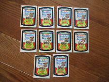 Lot of 10 -  ORIGINAL 1973 Topps Wacky Packages Series 1 Maddie Boy White Back picture