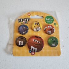 M&Ms World 6 Character Collector's Button Pin Set picture