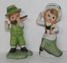 Vintage LEGO IRISH BOY WITH FLUTE and DANCING GIRL Set of 2 Taiwan 4 1/8
