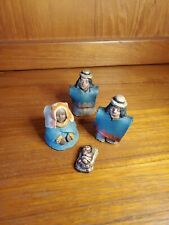 South American Folk Art Handmade Clay Miniature Figurines Nativity  picture