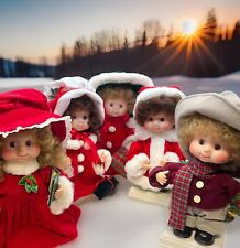 Vintage 1993 Santa's Best Undercover Kids Set (5) Animated Christmas Dolls picture