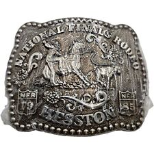 Hesston 1985 National Finals Rodeo Belt Buckle NOS NFR READ Cowboy Roper picture