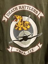 Vintage VMFA-323 Death Rattlers F/A-18 Squadron Shirt Faded Men's Large Anvil picture