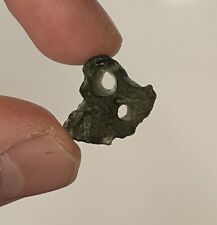 Moldavite Grade A Pendant Ready Mulitple Holes 2.24 grams 1.2 ct COA included picture