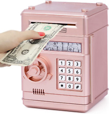 Refasy Piggy Bank Cash Coin Can ATM Bank Electronic Coin Money Bank for Kids--Ho picture