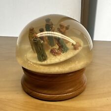 Vintage NATIVITY SCENE SNOW GLOBE - Cloudy Water - No Air Bubble - Unclear AS-IS picture