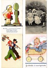CHILDREN INFANTS Mostly ARTIST SIGNED 100 Vintage Postcards (PART 2) (L5459) picture