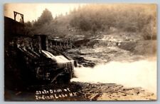 RPPC  State Dam at Indian Lake   New York  Real Photo  Postcard  1923 picture