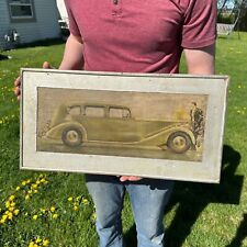 Vintage 1910s Packard Twelve Early Wooden Advertising Litho Sign Frank Quail Jr picture