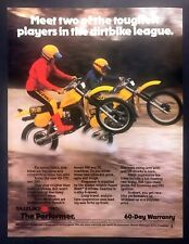 1980 Suzuki RS-175 & 250 Motorcycle photo 'Toughest Dirtbikes' vintage print ad picture