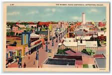 c1940's The Midway Texas Centennial Exposition Dallas Texas TE Unposted Postcard picture