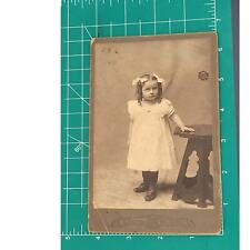 Antique Victorian Cabinet Card Pretty Little Girl Child Walters Philadelphia picture
