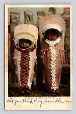 Antique Postcard PIUTE Indian Papooses Nevada Native American Babies 1906 picture