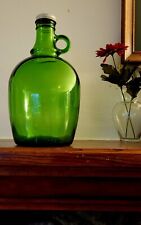Vintage Green Glass Jug w/ Cap (1.5 Liters) (9.5 in) picture