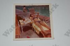 1970s candid pretty woman in bikini sunbathing VINTAGE PHOTOGRAPH  Gr picture