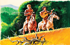 Davy Crockett Illustrated Disney Retro 11x17 Poster picture