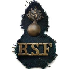 Royal Scots Fusiliers Reg 2-PART Scottish Shoulder Title Badge Cloth Tartan Back picture