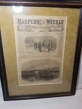 Antique 1865 Harpers Weekley A Journal Of Civilization Civil war Newspaper Frame picture
