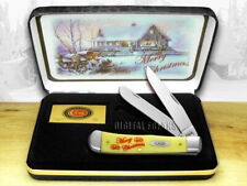 Case xx Trapper Knife Merry Christmas Yellow Delrin 1/1000 Pocket picture