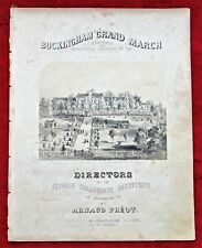 BUCKINGHAM GRAND MARCH - 1857 Female Institute Piano Sheet Music - DILLWYN, VA picture