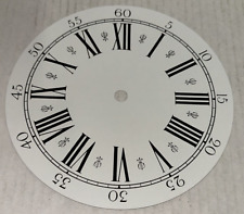 Roman Numeral Circle Clock Part Dial Face Black White Numbers Metal 7