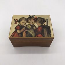 Vintage Thorens Swiss Music Box Plays Whistle While You Work Hummel Girls picture