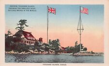 Zavikon NY New York Thousand Islands Bridge US Flag Patriotic Vtg Postcard N3 picture