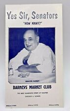 Barney's Market Club Restaurant Where Senator's Eat Vintage Postcard Chicago IL picture