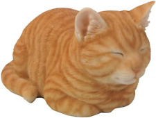 Tabby Sleeping Cat Statue Orange picture