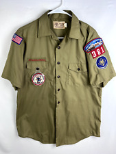 Vintage Boy Scouts Of America Shirt Adult Large Patches USA Official BSA 80s picture