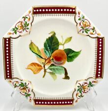 c1875 ANTIQUE UNMARKED NAPKIN FOLD SQUARE PLATE; FRUIT picture