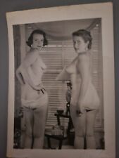 Vtg 50’s Busty Girl PIN UP Risque Nude Original B&W 4 X 5  Girlie Photo. picture