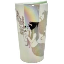 Starbucks Pearl Iridescent Mermaid Ceramic Tumbler Travel Mug Cup 12 oz picture