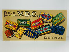 Vintage Belgium DEYNZE VDC Tobacco Cigarette Advertising Sign BRIGHT nice picture
