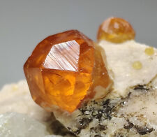 Spessartine crystals on Albite. Fujian Provance, China. 20 grams. Video. picture