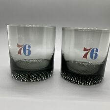 Philadelphia 76ers Cup NBA Basketball Whiskey Drink Glass Tumbler 3.25x3.5 1967 picture